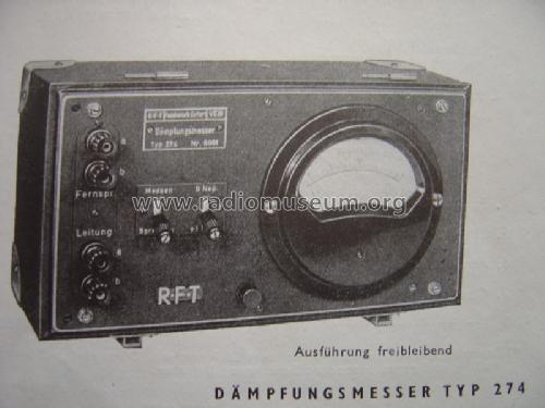 Dämpfungsmesser 274; Funkwerk Erfurt, VEB (ID = 740820) Equipment