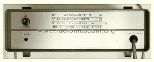 Digitalvoltmeter G-1001.500; Funkwerk Erfurt, VEB (ID = 2358069) Equipment