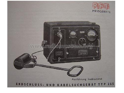 Erdschluß- und Kabelsuchgerät 265; Funkwerk Erfurt, VEB (ID = 740819) Equipment