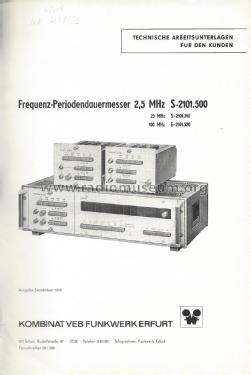 Frequenz-Periodendauermesser S-2101.520; Funkwerk Erfurt, VEB (ID = 1884299) Equipment