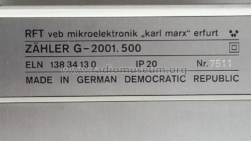 Frequenzzähler G-2001.500; Funkwerk Erfurt, VEB (ID = 2677108) Ausrüstung
