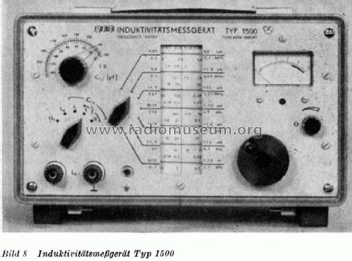 Induktivitätsmessgerät 1500; Funkwerk Erfurt, VEB (ID = 917322) Equipment