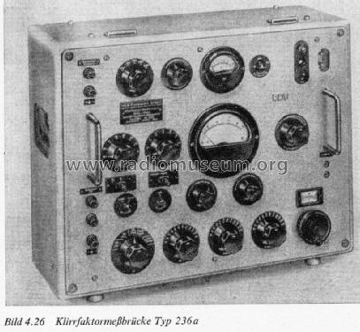 Klirrfaktormessbrücke 236a; Funkwerk Erfurt, VEB (ID = 2512143) Equipment