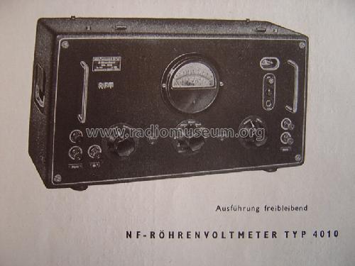 NF- Röhrenvoltmeter 4010; Funkwerk Erfurt, VEB (ID = 741503) Equipment