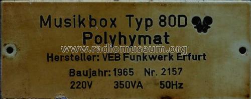 Polyhymat 80D; Funkwerk Erfurt, VEB (ID = 493731) R-Player