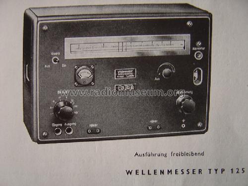 Präzisions-Wellenmesser 125; Funkwerk Erfurt, VEB (ID = 734030) Equipment