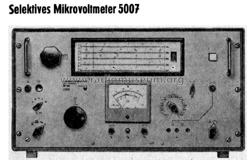 Selektives Mikrovoltmeter 5007; Funkwerk Erfurt, VEB (ID = 1593360) Equipment