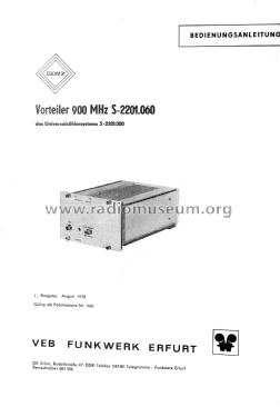 Vorteiler 900 MHz S-2201.060; Funkwerk Erfurt, VEB (ID = 2324250) RF-Ampl.