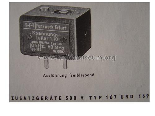 Ohmscher Spannungsteiler 167; Funkwerk Erfurt, VEB (ID = 734137) Ausrüstung