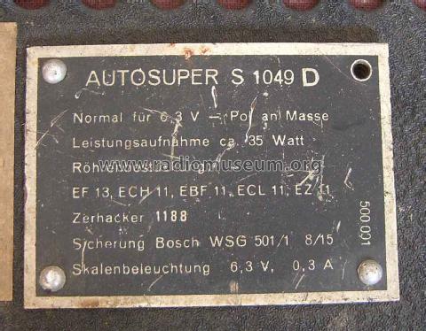 Albatros S1049D; Funkwerk Halle FWH, (ID = 1196026) Car Radio