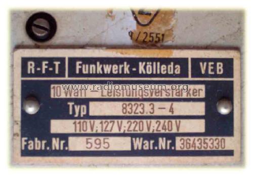 Leistungsverstärker 10 Watt V110, 8323.3; Funkwerk Kölleda, (ID = 769256) Ampl/Mixer