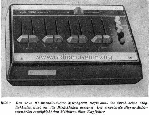 Regie 3000 Stereo HSM 02 S; Funkwerk Köpenick, (ID = 1728423) Misc