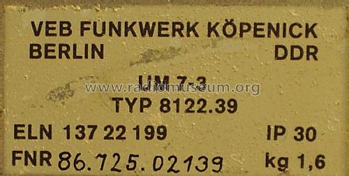 Tischmikrofon UM 7-3 [8122.39]; Funkwerk Köpenick, (ID = 2613926) Microphone/PU