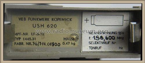 UKW-Handfunksender USH620; Funkwerk Köpenick, (ID = 1839609) Commercial Tr