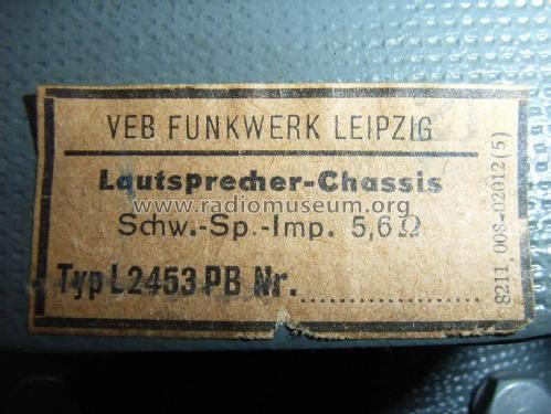 Lautsprecherchassis L2453PB; Funkwerk Leipzig, (ID = 807667) Speaker-P
