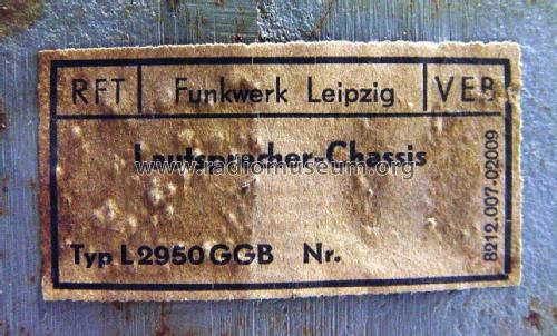 Lautsprecher-Chassis L2950GGB; Funkwerk Leipzig, (ID = 2781386) Speaker-P