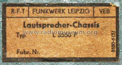 Lautsprecher-Chassis L3550P; Funkwerk Leipzig, (ID = 713209) Speaker-P