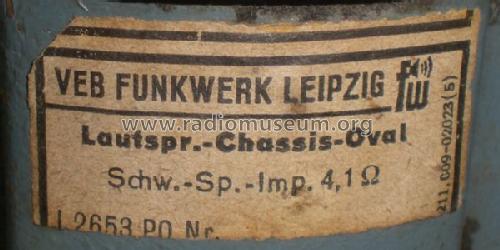 Lautsprecher-Chassis-Oval L2653PO; Funkwerk Leipzig, (ID = 1565803) Speaker-P