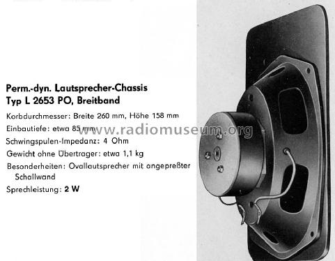 Lautsprecher-Chassis-Oval L2653PO; Funkwerk Leipzig, (ID = 1566046) Speaker-P