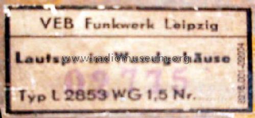 Lautsprecher im Wandgehäuse L2853 WG1,5; Funkwerk Leipzig, (ID = 2682742) Parlante