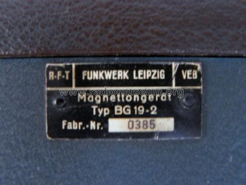 Magnetband-Gerät BG19-2; Funkwerk Leipzig, (ID = 1198092) R-Player