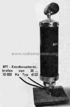 Mikrofon 6102; Funkwerk Leipzig, (ID = 383136) Microphone/PU