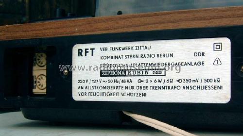 Rubin 523; Funkwerk Zittau, VEB (ID = 122128) Reg-Riprod