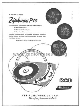 Ziphona P10-33; Funkwerk Zittau, VEB (ID = 2218353) R-Player
