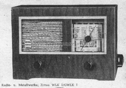 Zittau GWLK I; Funkwerk Zittau, VEB (ID = 257024) Radio