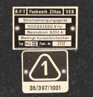 Stromversorgungsgerät NG IV ; Funkwerk Zittau, VEB (ID = 2996341) teaching