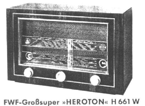 Heroton H661W; FWF, Funktechnische (ID = 70826) Radio
