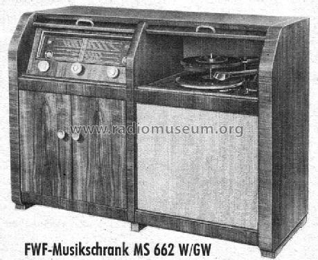 Musik-Schrank MS662GW; FWF, Funktechnische (ID = 22717) Radio