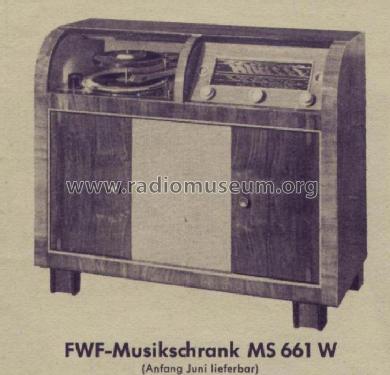 Musikschrank MS 661 W/10; FWF, Funktechnische (ID = 449864) Radio