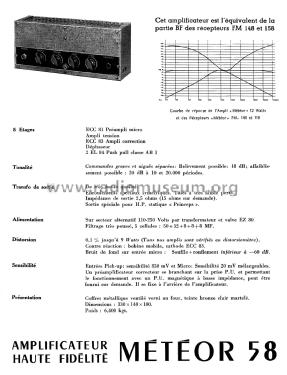 Amplificateur Météor 58; Gaillard; Paris (ID = 2511852) Verst/Mix