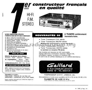Tuner à transistors Transexport AM-FM 70; Gaillard; Paris (ID = 2753704) Radio