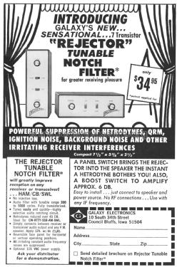 Tunable Notch Filter Rejector; Galaxy Electronics, (ID = 2083523) Amateur-D