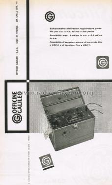 Galvanonetro Elettronico Registratore Portatile ; Galileo, Officine; (ID = 2666081) Equipment