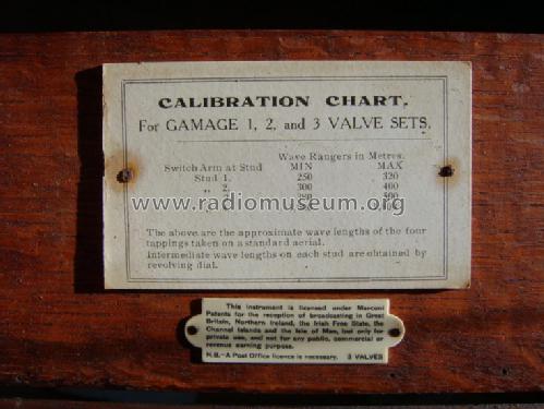 Three valve receiver ; Gamage, A.W., Ltd.; (ID = 316320) Radio