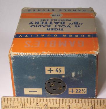Tiger 45 Volt Radio B Battery Portable Size 5130; Gamble-Skogmo, Inc.; (ID = 2339724) Fuente-Al