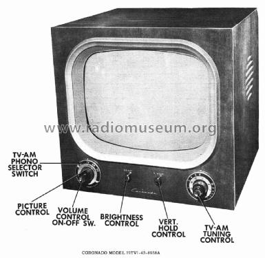 Coronado 15TV1-43-8958A; Gamble-Skogmo, Inc.; (ID = 3025984) TV Radio