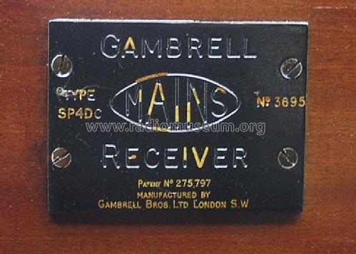 Cabinet Four; 4-valve mains receiver ; Gambrell Bros.Ltd., (ID = 1885942) Radio