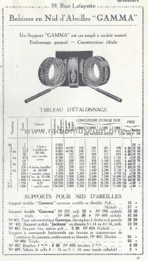 Bobines en fil divise tous les numeros; Gamma, Éts., Georges (ID = 2620773) Radio part