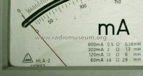 A Meter HLA-2; GANZ Árammérögyár; G (ID = 1007988) Equipment