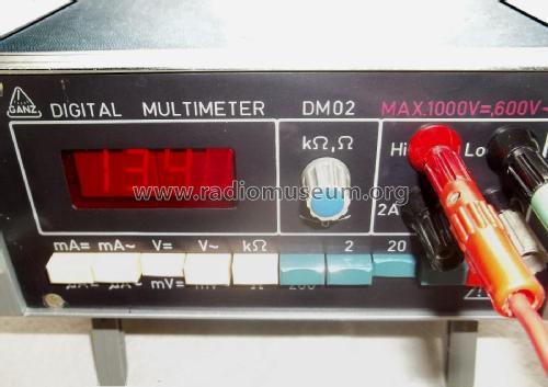 Digital Multimeter DM02; GANZ Árammérögyár; G (ID = 2225738) Equipment