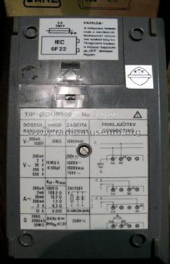 Ganzuniv-D Digital Multimeter DU0302; GANZ Árammérögyár; G (ID = 2097189) Equipment