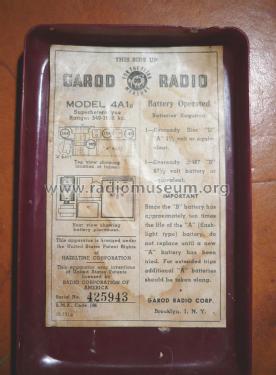 Starlet 4A-1a; Garod Radio Corp.; (ID = 1897923) Radio