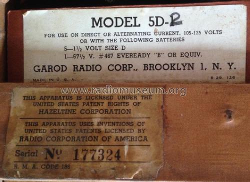 5D-2 ; Garod Radio Corp.; (ID = 2257829) Radio