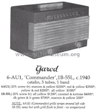 The Commander 6AU-1; Garod Radio Corp.; (ID = 1414558) Radio