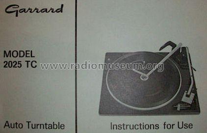 Auto Turntable 2025 TC; Garrard Eng. & Mfg. (ID = 1127524) Reg-Riprod