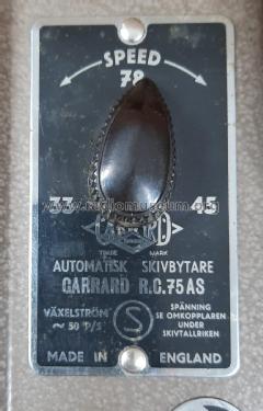 Automatisk Skivbytare R.C.75AS; Garrard Eng. & Mfg. (ID = 3089874) Enrég.-R